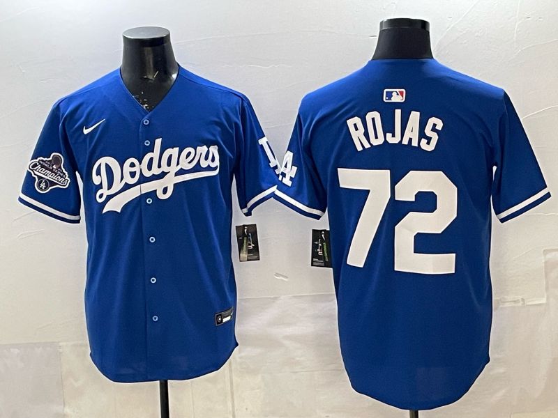 Men 2025 Los Angeles Dodgers #72 Rojas Blue Game Nike MLB Jersey style 009->los angeles dodgers->MLB Jersey